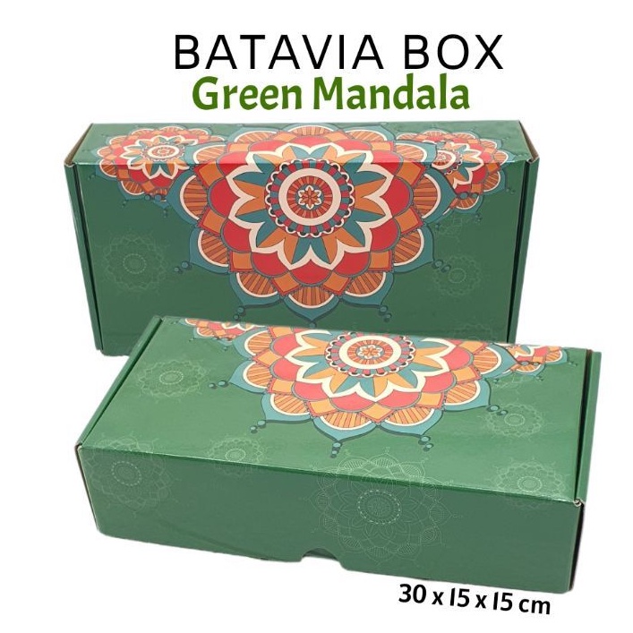 

Box hampers cookies 30x15x7 Green Mandala