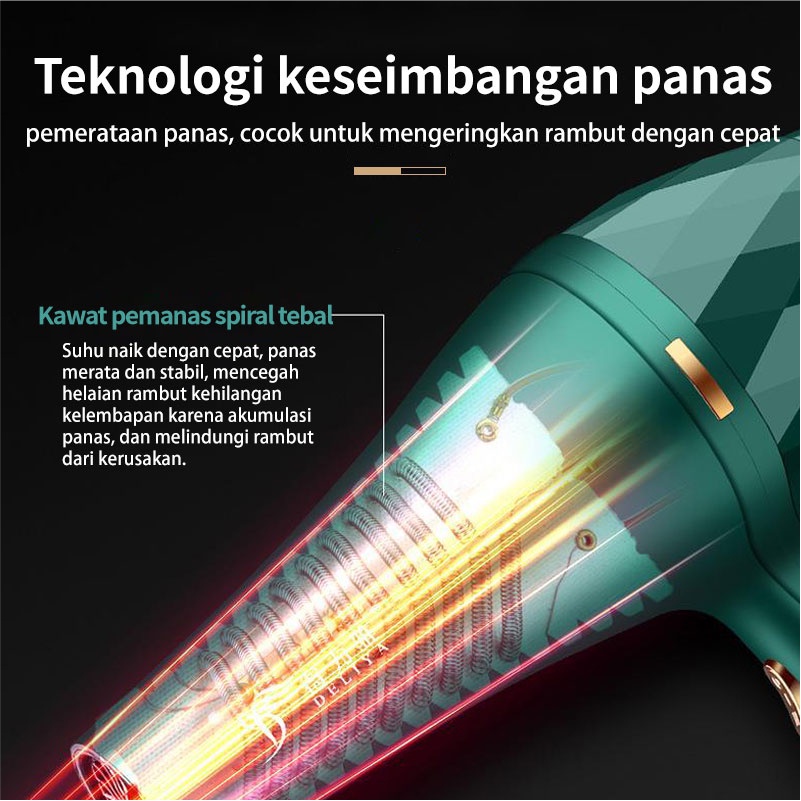 hair dryer pengering rambut inframerah ion negatif perawatan rambut suhu konstan 800W CFJ-2