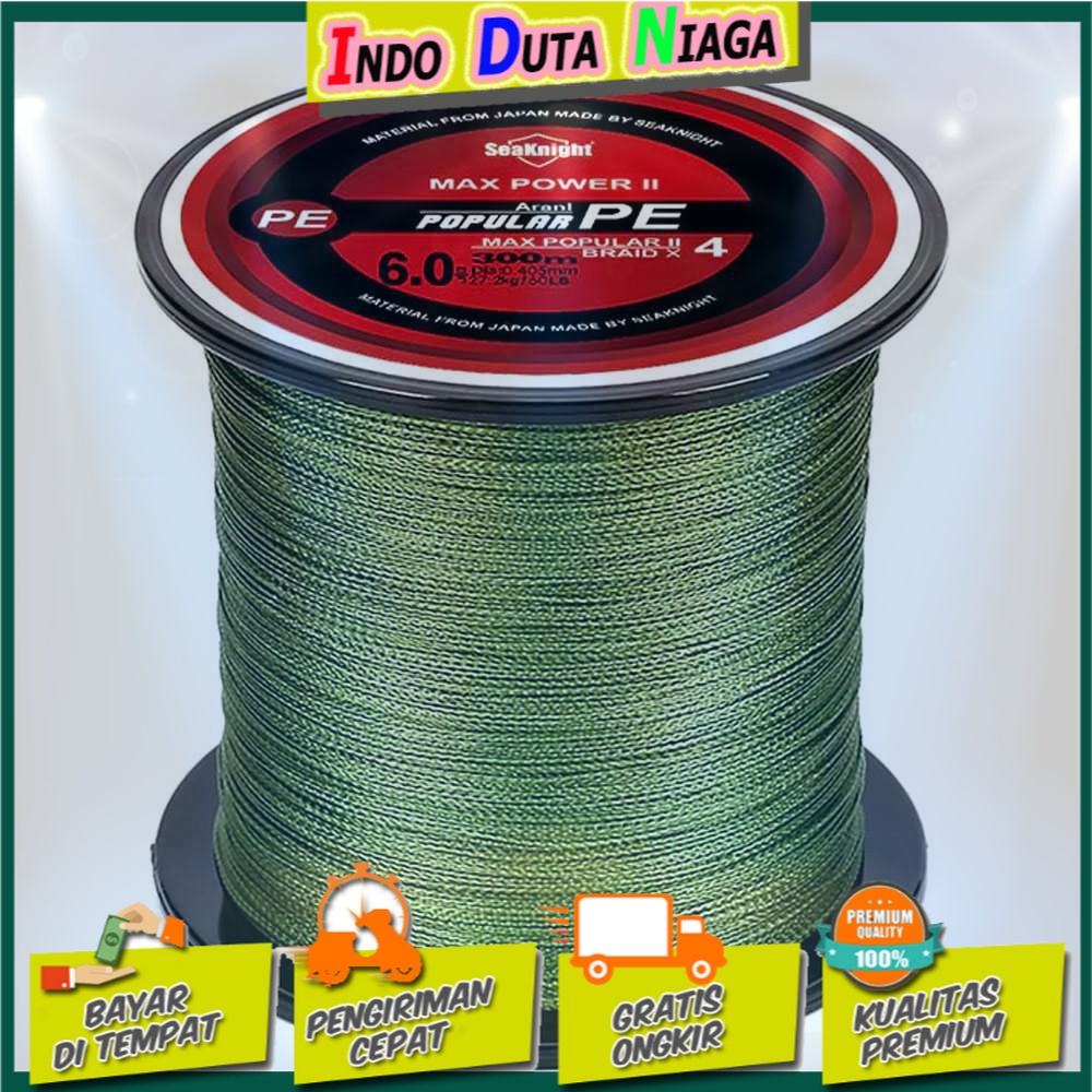 TaffSPORT Senar Tali Benang Pancing Braided Thick Line 300M BLTP