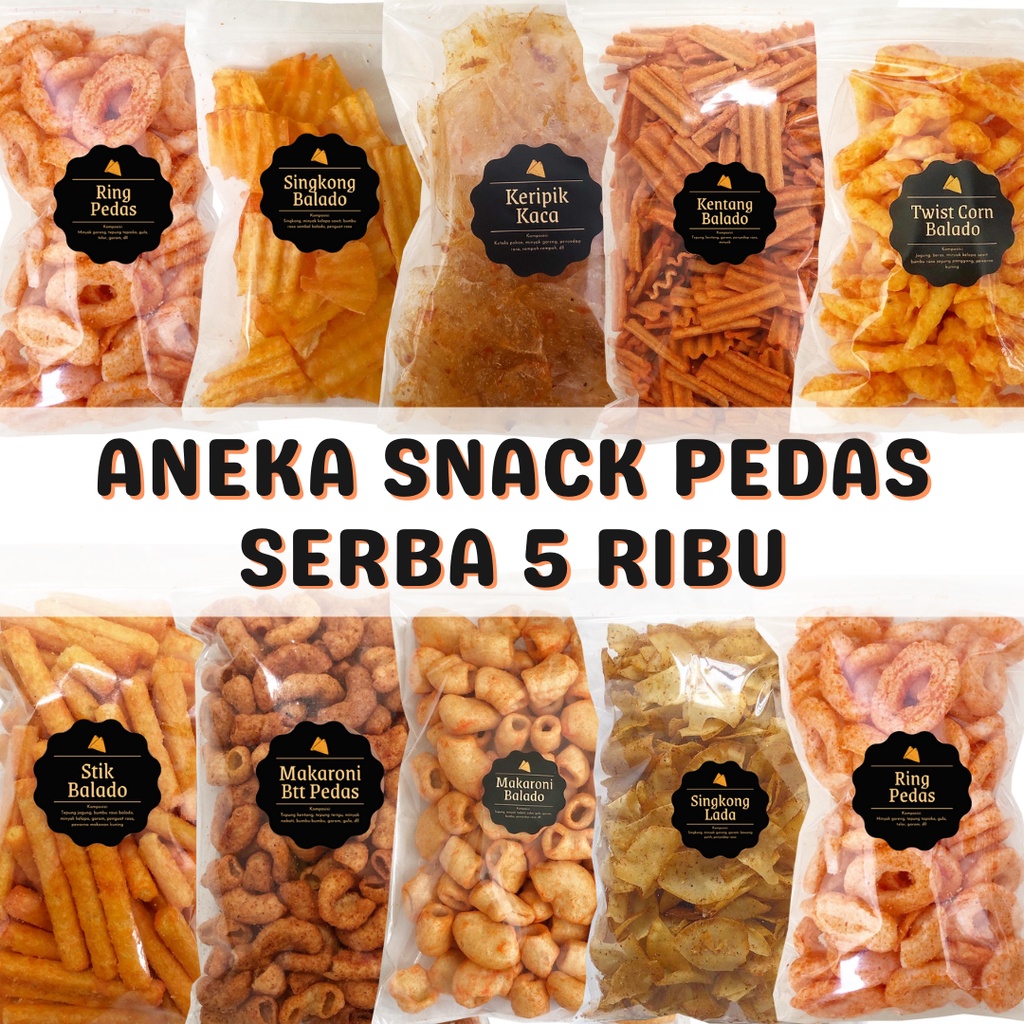 

[DELISH SNACKS] Aneka Snack Serba Pedas 5 Ribu 5rb / Camilan Cemilan Pedes Gurih