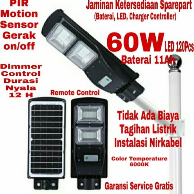 Lampu Jalan Solar Cell / PJU LED 60 Watt / Solar Street Light 60 Watt