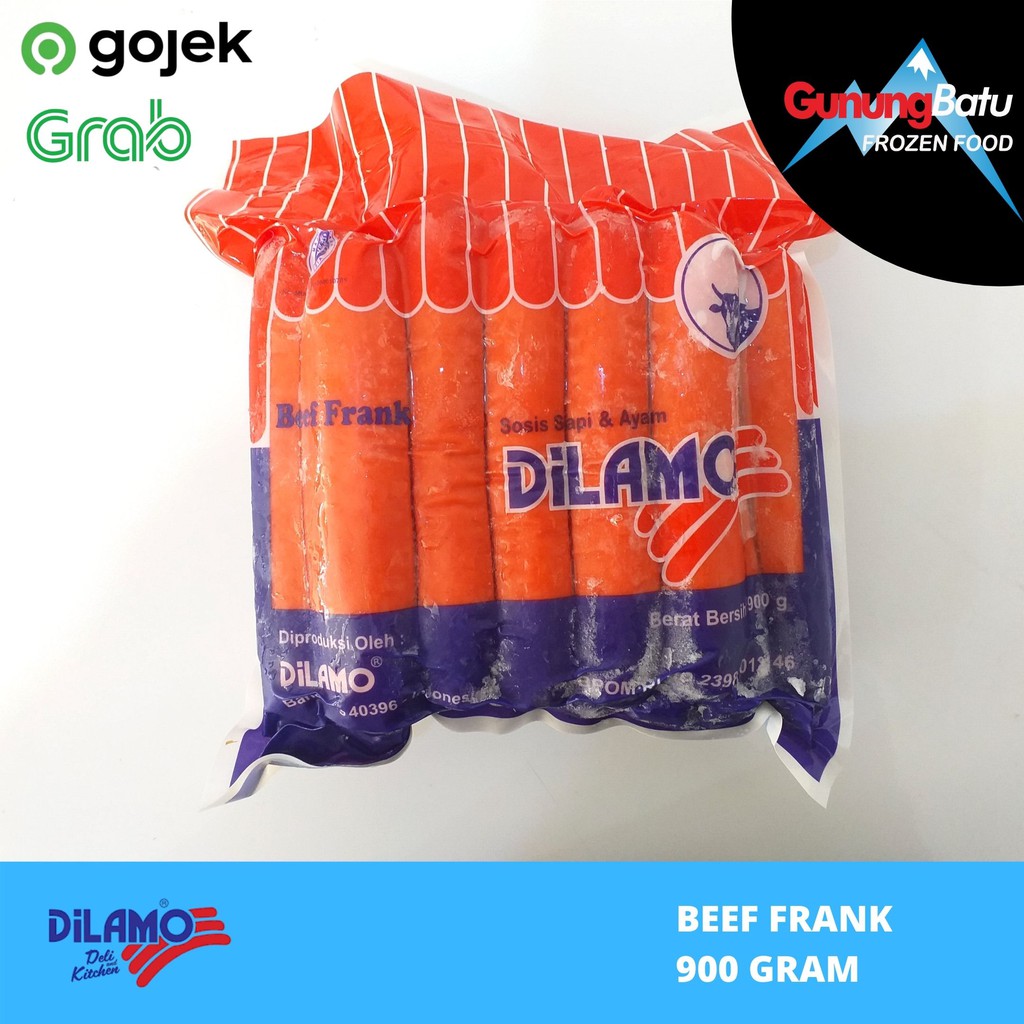 

DILAMO BEEF FRANK SOSIS SAPI 900 GRAM