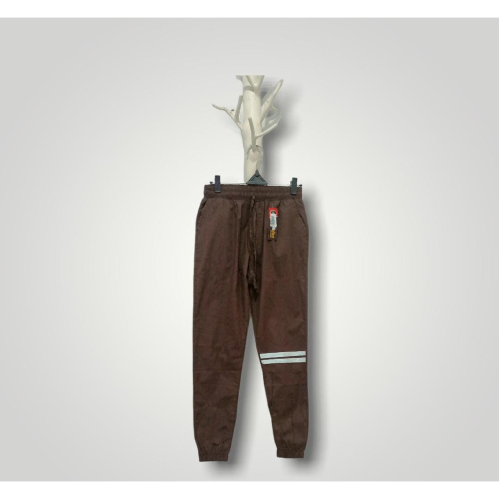 Fashion bawahan Jogger stripe celana casual pants pria wanita
