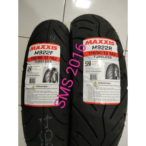 SEPASANG BAN DEPAN BELAKANG SCOOPY TERBARU SCOOPY NEW SCOPY ESP 2017 BAN RING 12 MEREK MAXXIS