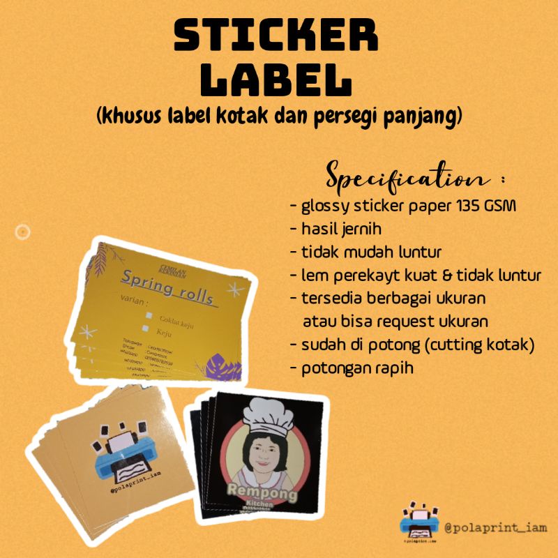 

STICKER LABEL/PRODUCT KOTAK CUTTING