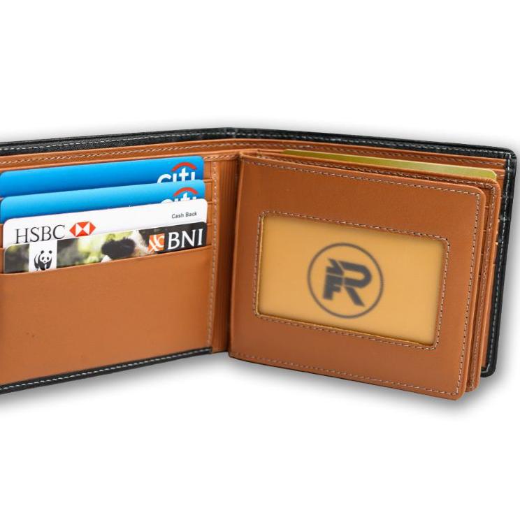 (bcms -839) (BISA COD) KL017 JFR Fashion Dompet Pria Bahan Kulit Asli JS-06 Tekstur Nafa Pori Dompet