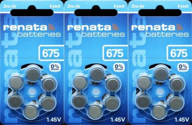 Baterai 675/ A675 / AG13 / PR44 Hearing Aid Battery Tersedia Merk Renata dan Zenipower Baterei Spesialis ALAT BANTU DENGAR