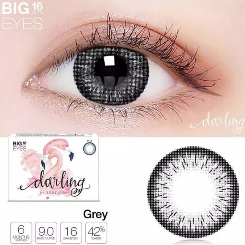 Softlens X2 DARLING 16 MM BIG EYES by EXOTICON / Softlen Soflen Warna Normal