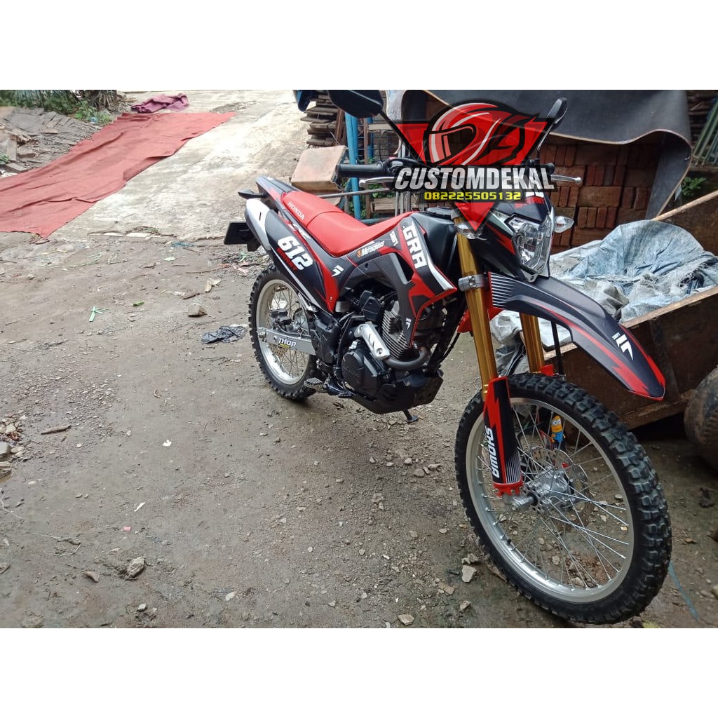 36 DEKAL DECAL MOTOR CRF 150 L STIKER STICKER STRIPING BODY MERAH Shopee Indonesia