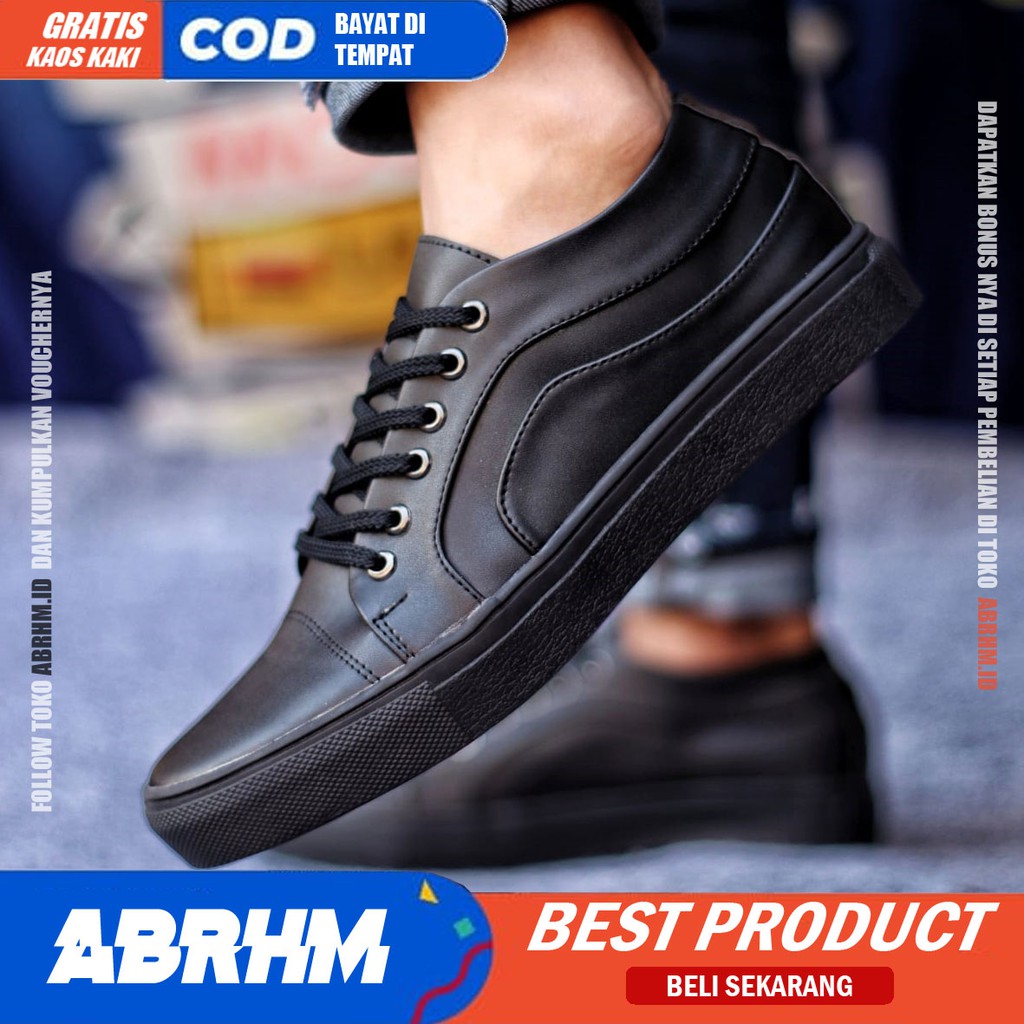 ABRHM x GENE Sepatu Sneaker Pria Sepatu Pria Casual Sepatu Kerja Pria Sepatu Sneakers Cowok / Cowo Sepatu Kasual Kerja Kuliah Kondangan Gaya Keren Santai Kekinian Murah Terlaris