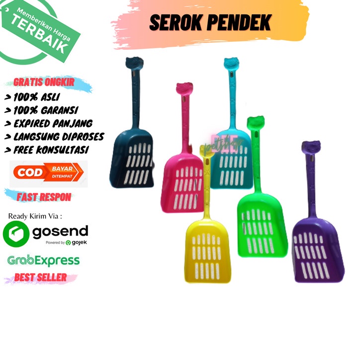 Serok Serokan Scop Skop Pup Kotoran Kucing Pasir Pendek