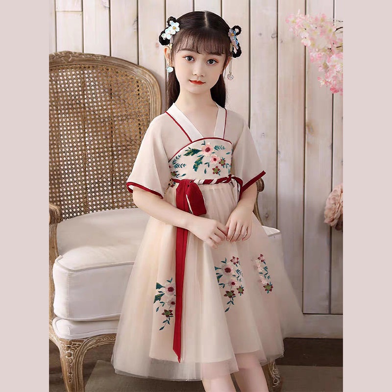 Children's Han Costume Girls' ancient costume super fairy elegant Chinese style autumn Tang Costume