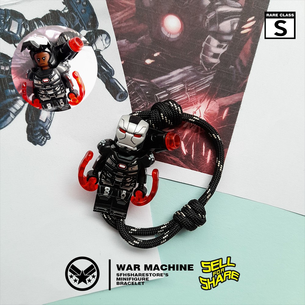GELANG MINIFIGURE LEGO WAR MACHINE /  THE AVENGERS WAR MACHINE IRONMAN / GELANG TALI AESTHETIC VIRAL
