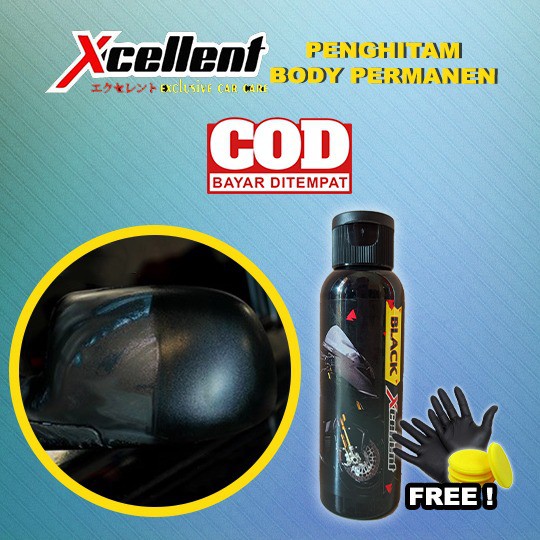 Penghitam dan Pengkilap Body Motor X-Cellent Black and Shine