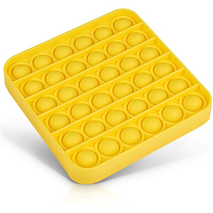 Tik Tok Tiktok Toy Push pop Pop It Fidget Toy Bubble Rainbow Series-SQUARE KUNING