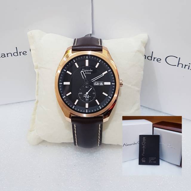 ALEXANDRE CHRISTIE AC 6550 BLACK ROSEGOLD  ALEXANDER CHRISTIE PRIA AC 6550 ORIGINAL