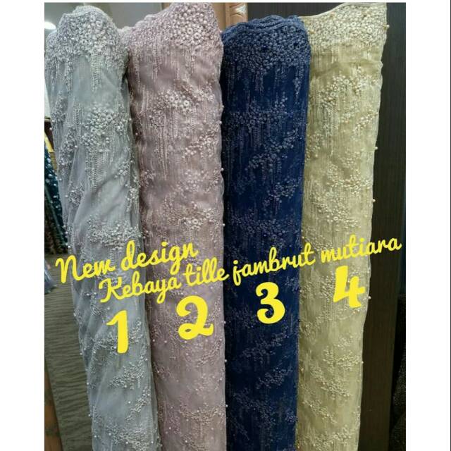 KEBAYA TILE BORDIER MUTIARA ADA 8 WARNA YA GUYS