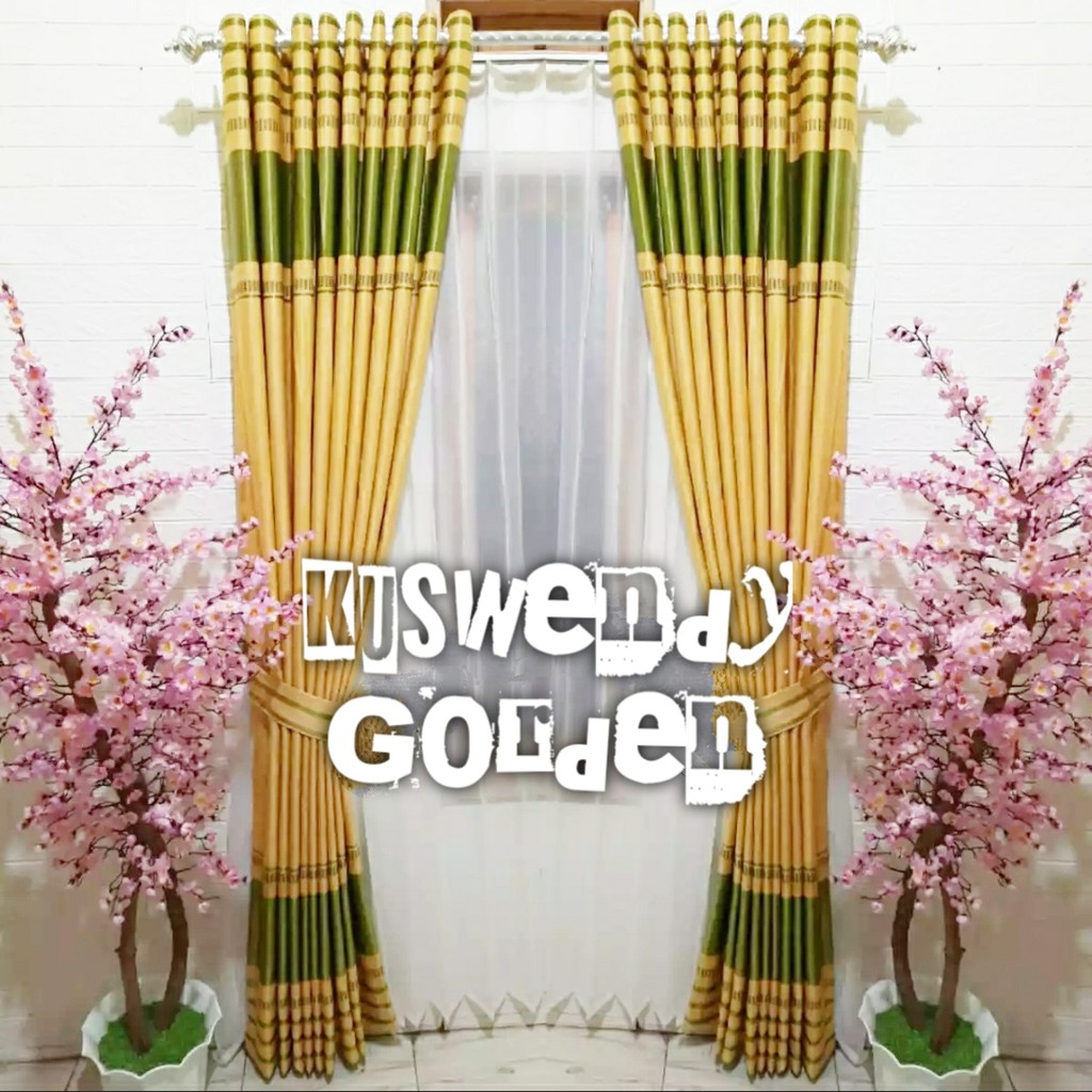 Gorden Blackout Garis 150 x 250 cm Tinggi 2.5 meter Hordeng Jendela Pintu Tirai Minimalis