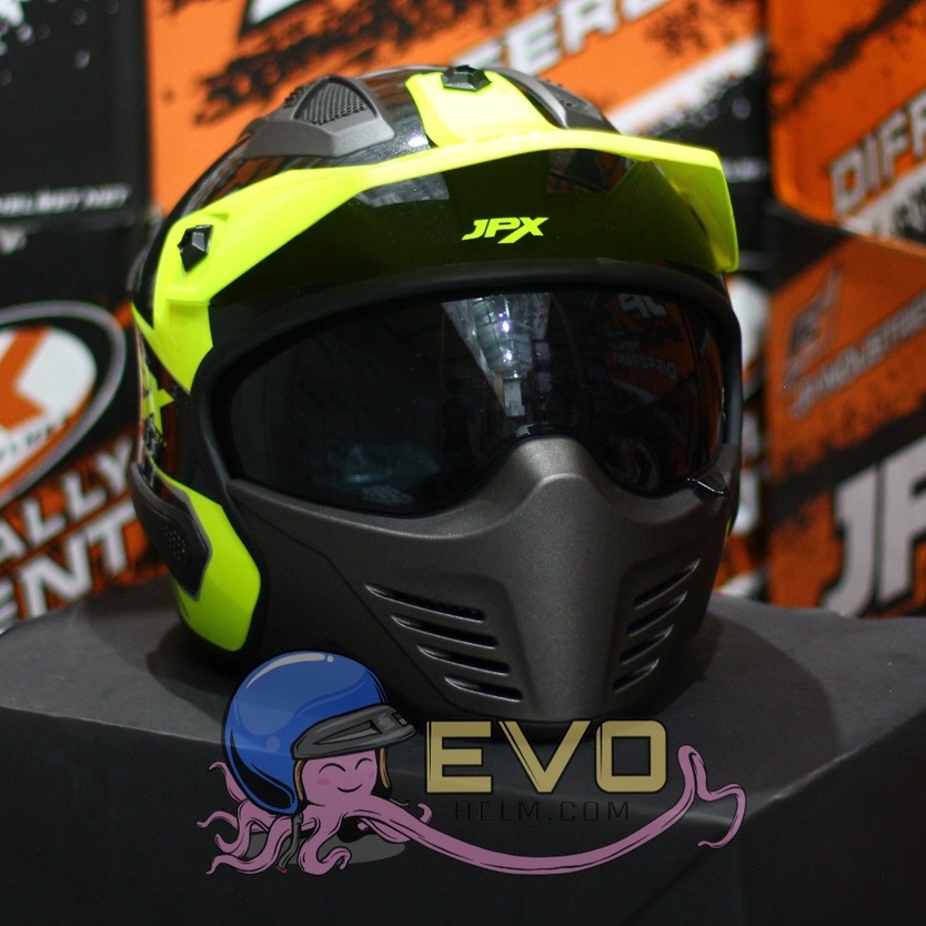 HELM JPX MX 726-R SOLID GLOSS (ONGKIR TERMURAH 2KG)