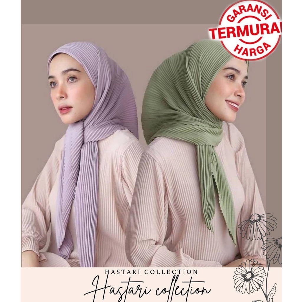 JILBAB KERUDUNG Hijab Segi Empat Plisket/Plisket