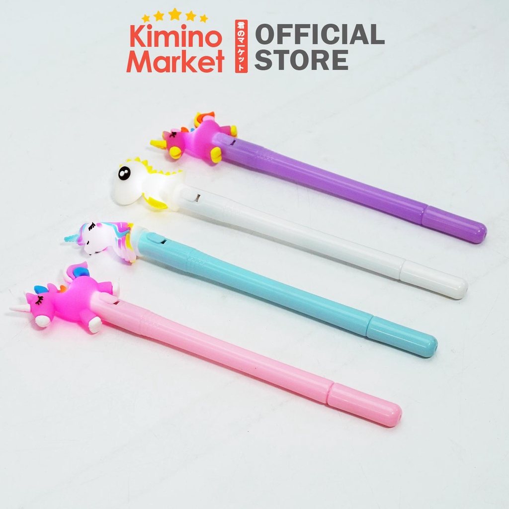 Pulpen Unicorn Lampu LED Light Pen Pena Cahaya Alat Tulis Sekolah