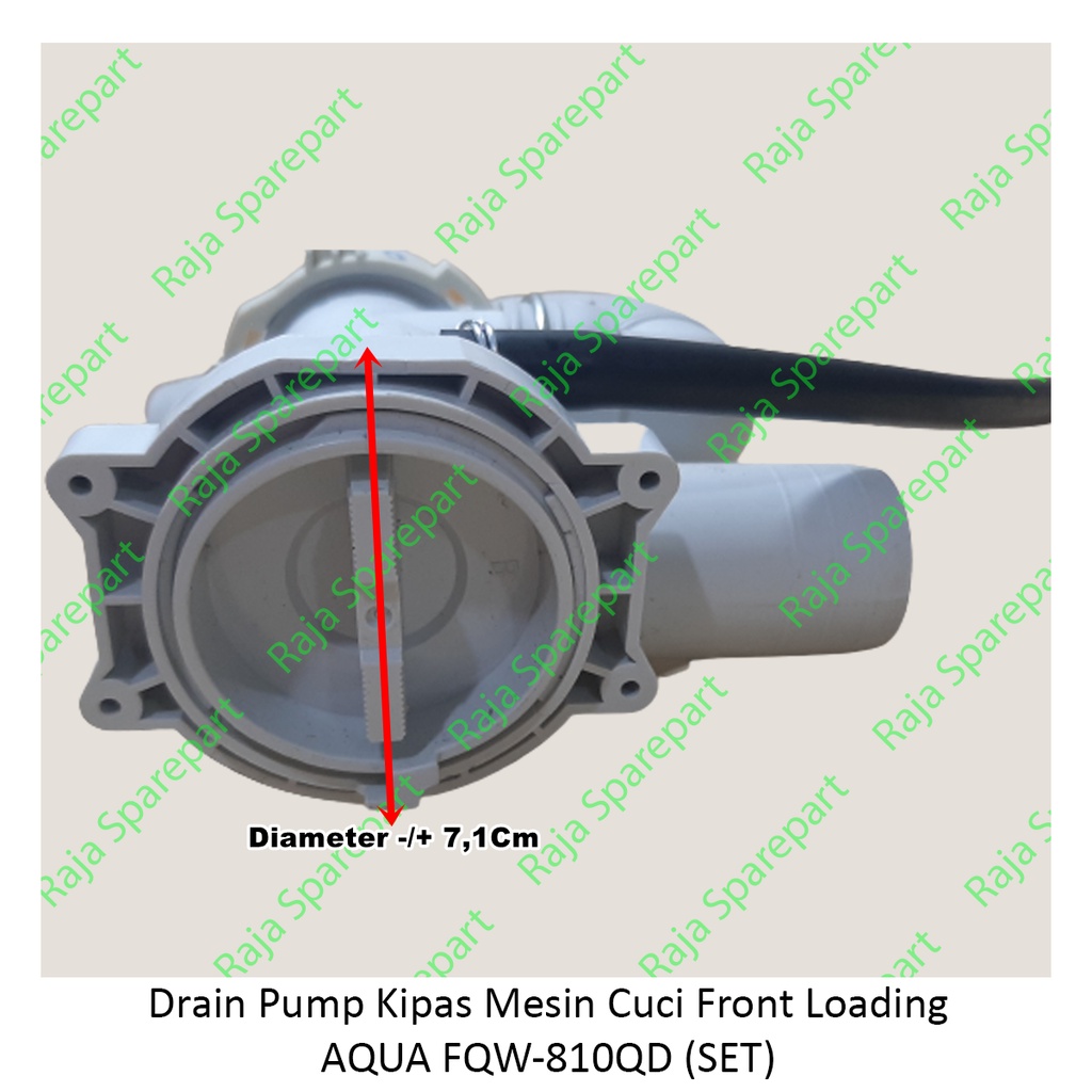 Drain Pump Kipas Mesin Cuci Front Loading AQUA FQW-810QD (SET)