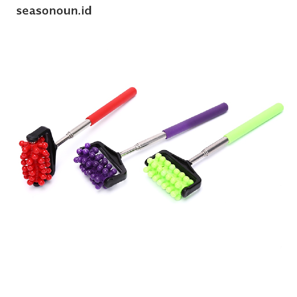 (seasonoun) Roller Pijat Punggung / Lengan / Kaki / Tubuh Portable Extendable Untuk Pereda Nyeri