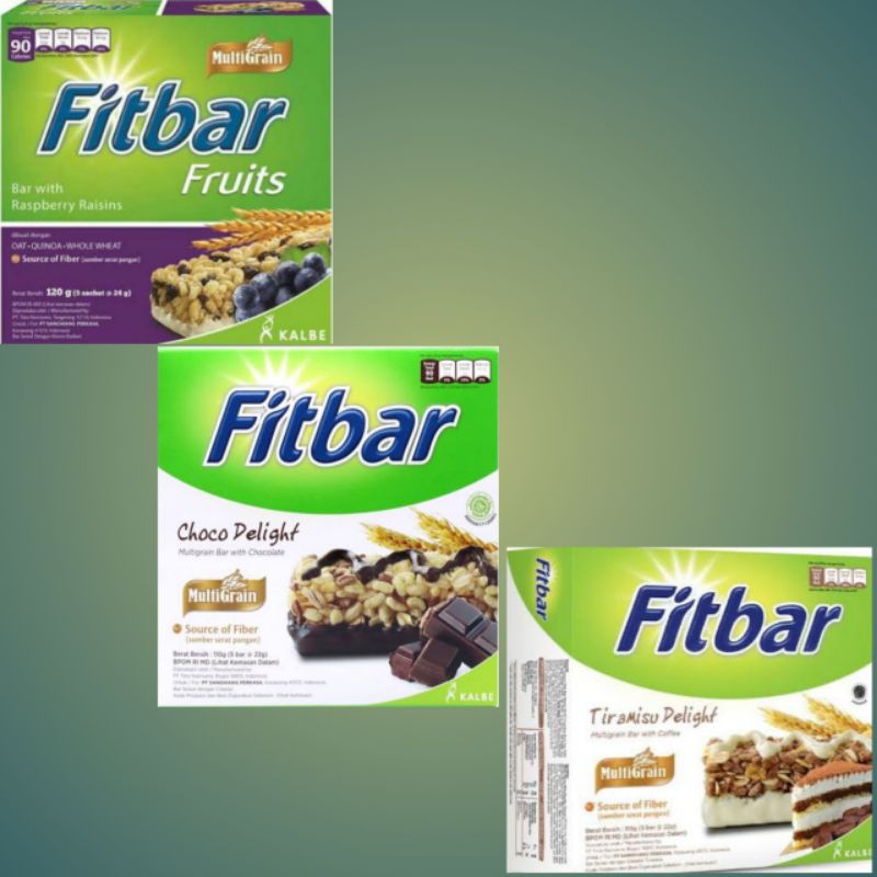 

FITBAR FRUITS,TIRAMISU,COKLAT 12x22gr