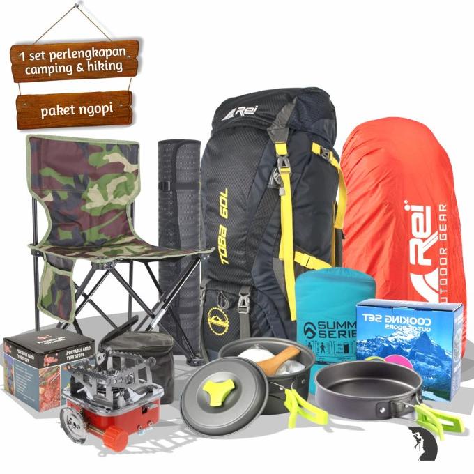 paket mendaki tas gunung arei toba 60l paket perlengkapan camping