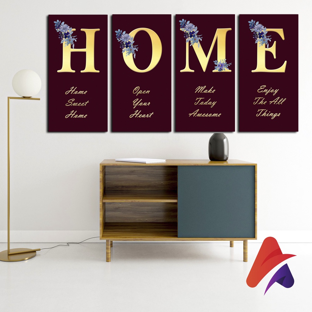 HIASAN DINDING HOME SWEET HOME SATU PAKET SATU SET RUANG TAMU  KAMAR HIASAN DINDING KAMAR RUMAH DEKORASI PAJANGAN KAYU POSTER WALL DECOR DEKORASI DINDING