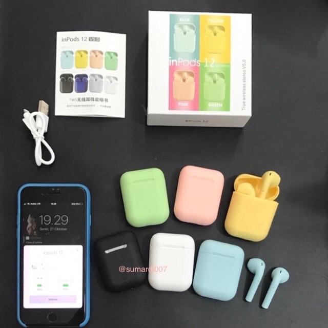 Headset bluetooth inpod i12 macaron