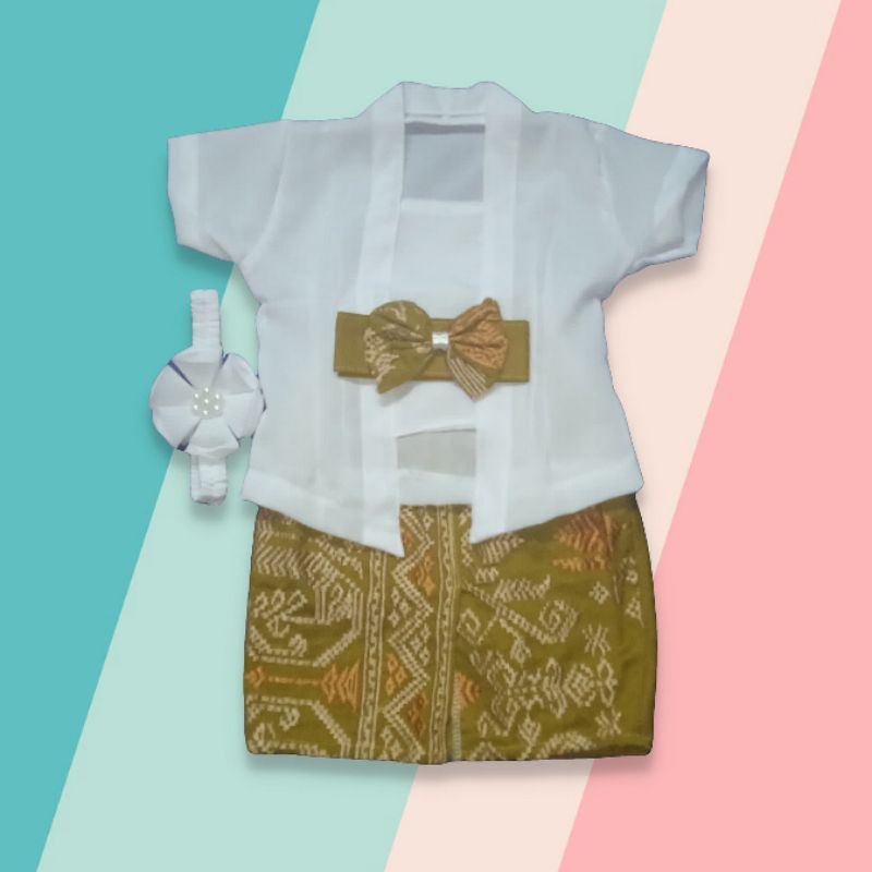 Set Kebaya Kamen Anak Baby / Bayi 0-1 Tahun