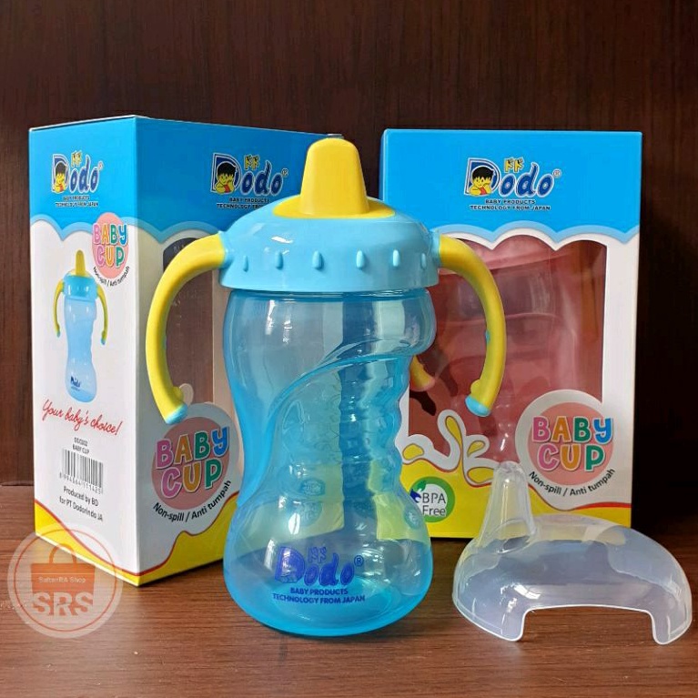 Cangkir Bayi Dodo Baby Cup 300ml Non Spil Anti Tumpah Baby Cup Besar BPA Free