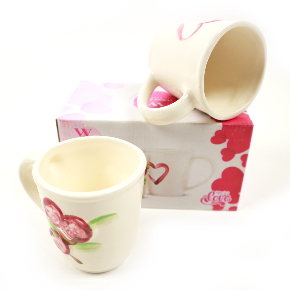 Mug Keramik Love Set 2 Pcs Cherry