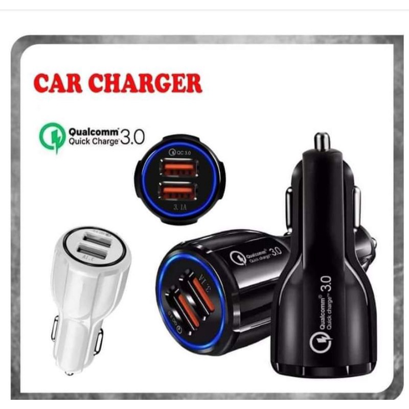 DUAL USB CAR CHARGER 3 IN 1