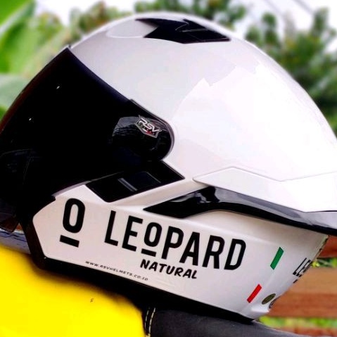 cutting helmet leopard bisa buat. full pace&amp;half face