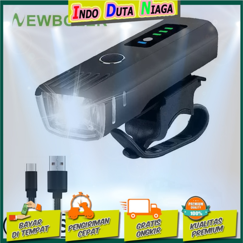 Newboler Lampu Sepeda LED USB Rechargeable 350 Lumens - A034