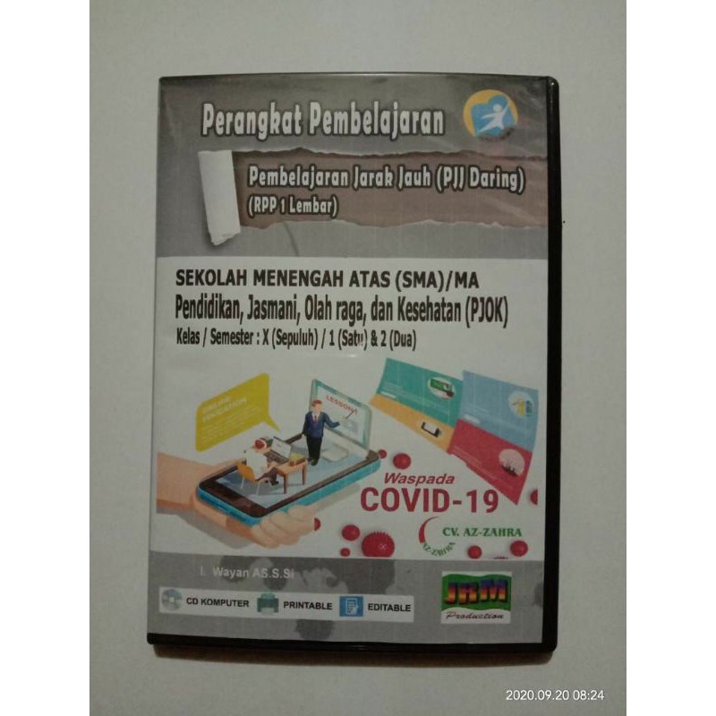 RPP DARING PJOK SMA/SMK KELAS X-XI-XII  k-13 Revisi 2020