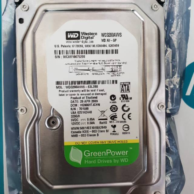 Promo hdd 320gb wd green harrdisk 320gb bergaransi 1tahun murah