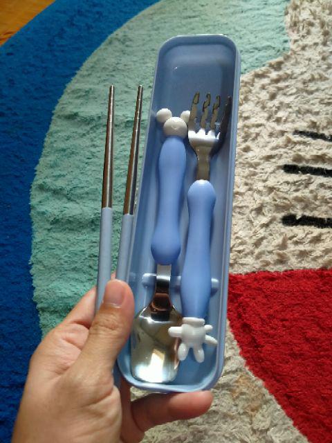 Sendok Garpu / Sumpit Set Stainless Steel / Set Sendok Garpu Anak / Sendok Bekal Anak Dpr032