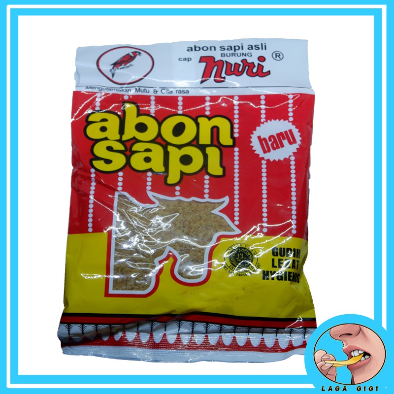 

Abon Sapi Asli Cap Burung Nuri Netto : 90 gram