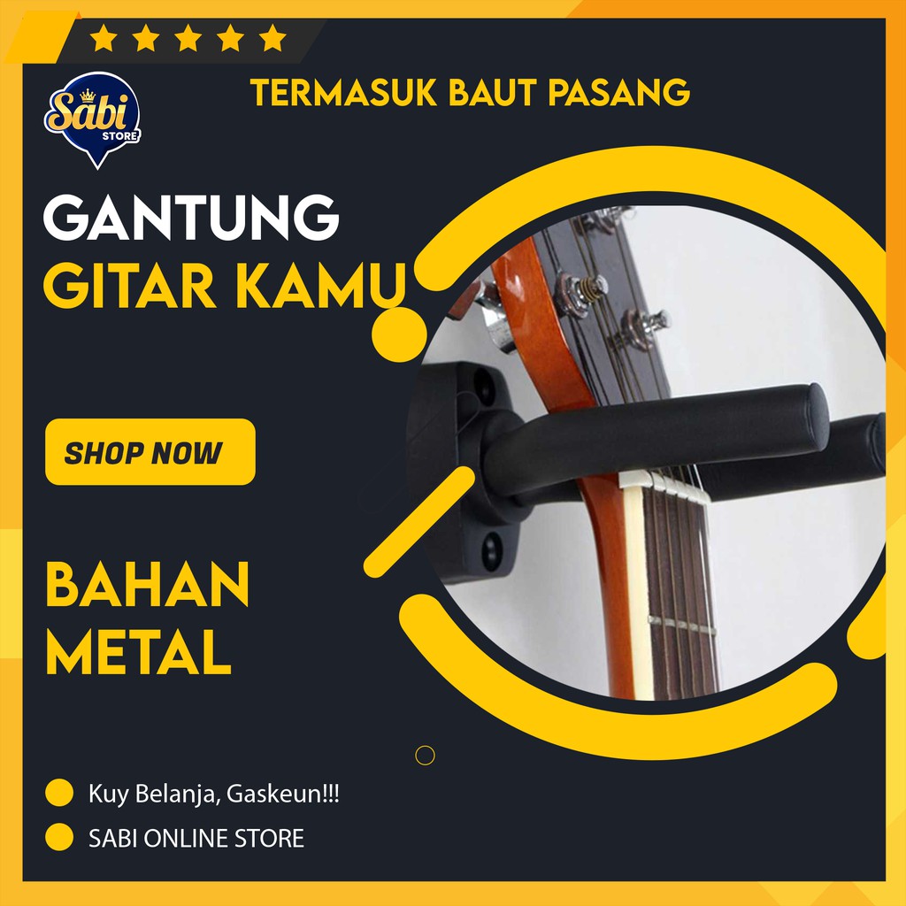 GANTUNGAN GITAR DINDING BRACKET HOOK GUITAR STAND VARIASI