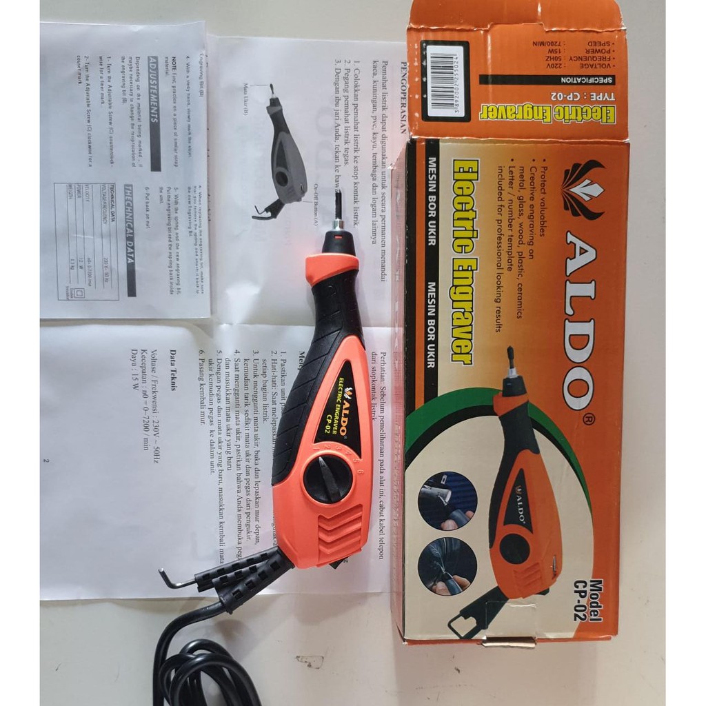 ALDO bor UKIR Alat Ukir Pahat Elektrik Electric Engraver 230 V