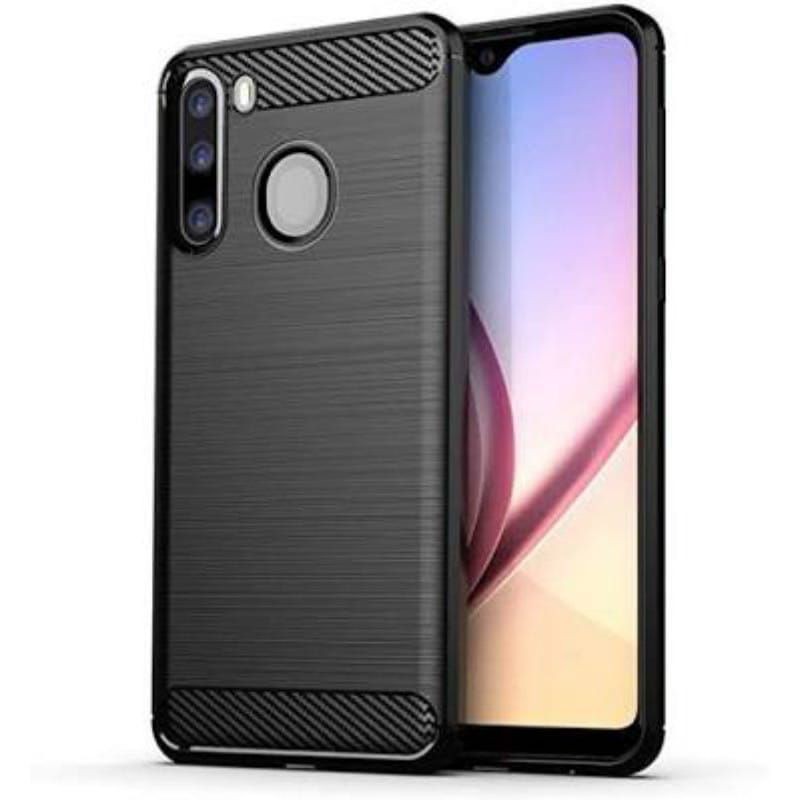 Case Samsung A21 Fiber Carbon Ultimatte Premium Quality