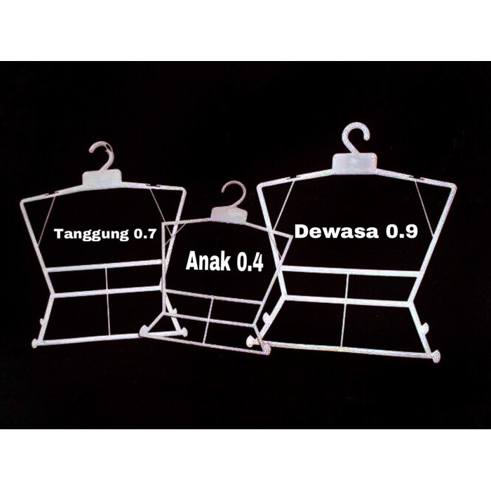 Hanger Layang 07 Tanggung. Gantungan Baju Setelan. Display Toko pcs