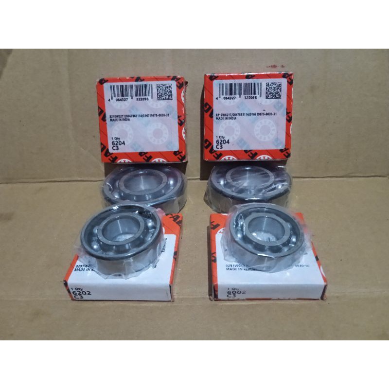 Bearing Laher FAG Mesin Rasio Ratio Zuzuki Satria Fu 4tak Full Set Fag C3 hi speed fulset fullset