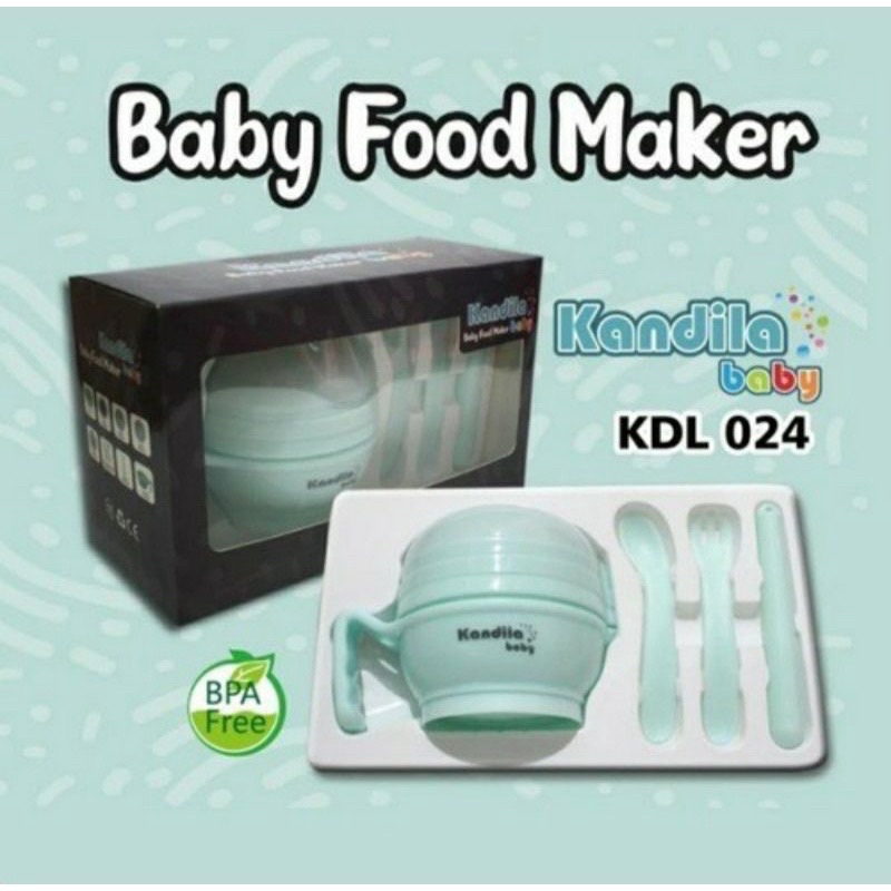 Kandila Baby Food Maker KDL024 Mangkok Penghalus Makanan Mpasi Bayi Set dengan Saringan