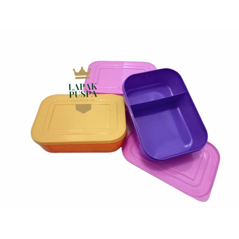 tepak makan tempat makan kotak makan plastik ompreng warna 2 ruang