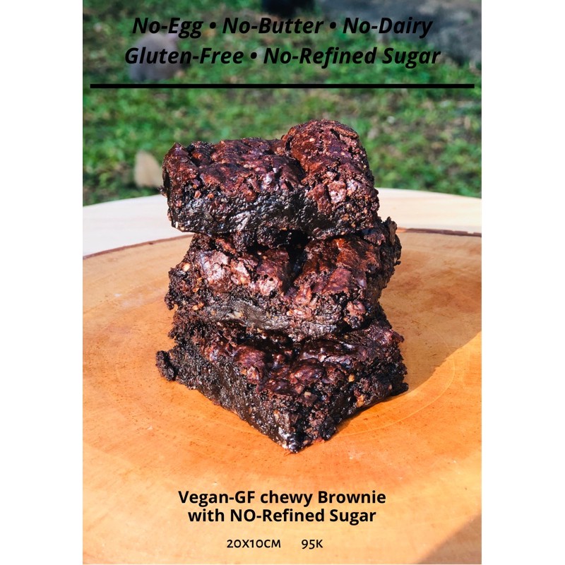 

Vegan & Gluten-Free chewy Brownie (pre-order 1-3 hari)