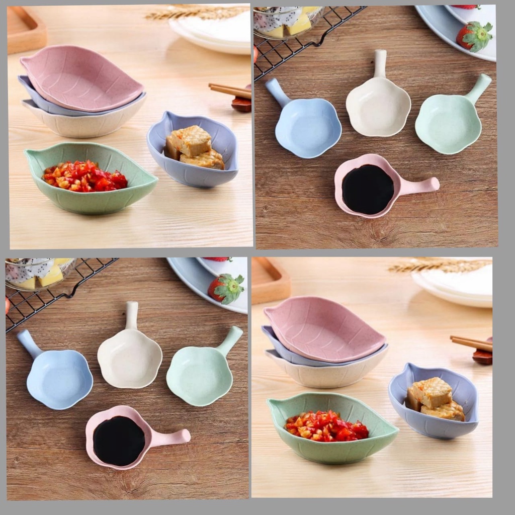 TEMPAT SAMBAL MANGKOK BAHAN JERAMI / TEMPAT SAOS KECAP / MANGKOK DAUN MINI SOUVENIR - BDC